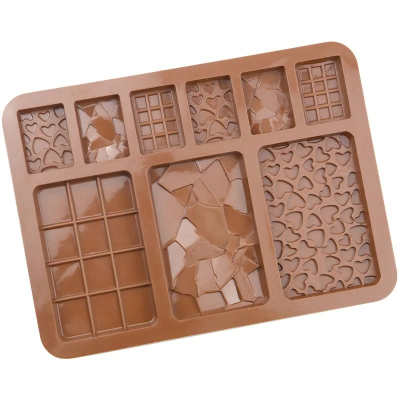 Food Grade Break-Apart Chocolate Molds, Non-Stick Silicone Protein and Energy Bar Molds