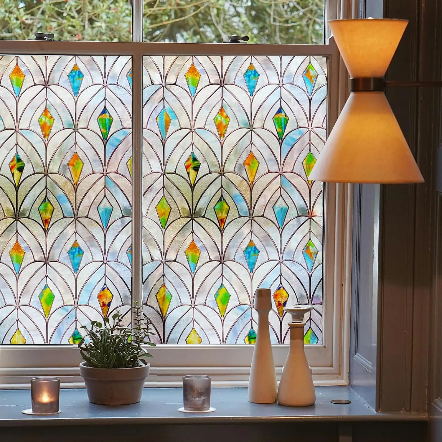 

Malachite Window Film: Privacy, Sun Block, Static Cling, 23.6x70.8in