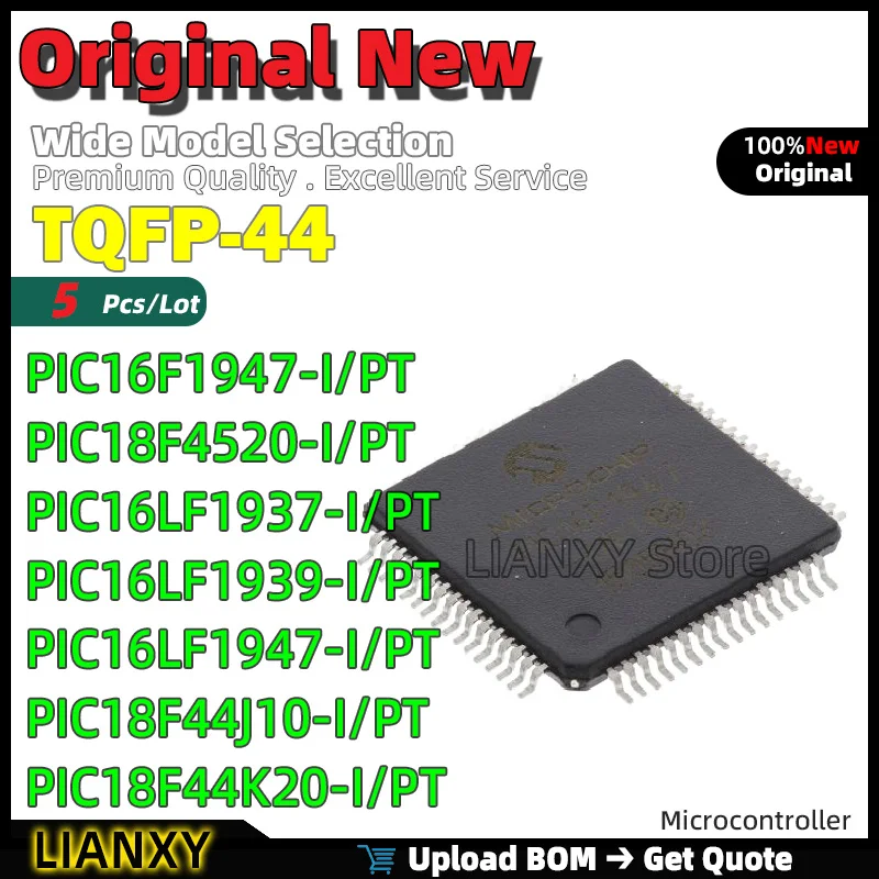 

5шт TQFP-44 PIC16F1947-I/PT PIC18F4520-I/PT PIC16LF1937-I/PT PIC16LF1939-I/PT PIC16LF1947-I/PT PIC18F44J10-I/PT