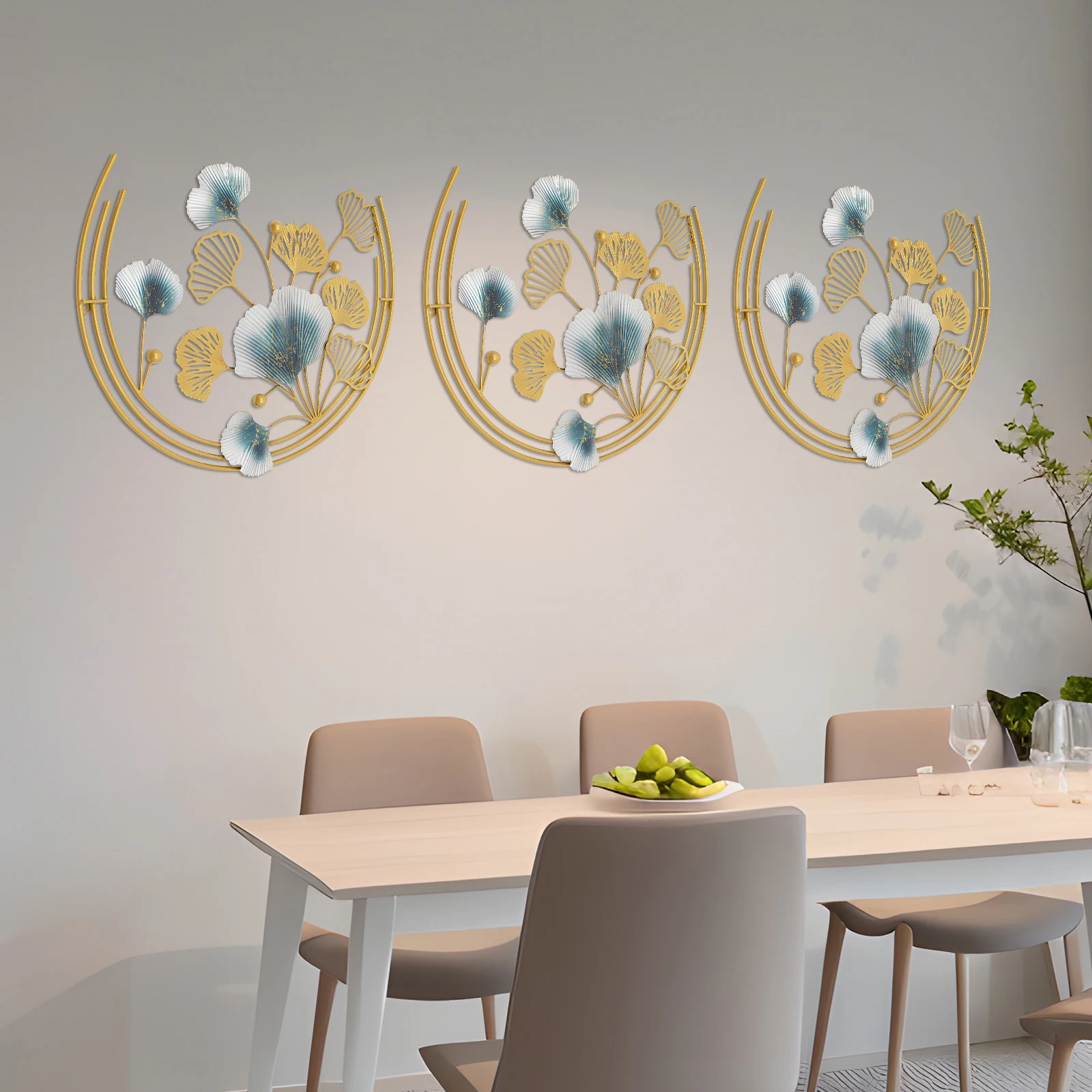 Rostfreie Wandkunst-Dekoration, einfache Installation, dekorative Wandskulptur, leicht zu reinigen, für Wohnzimmer/Schlafzimmer/Küche – Detail 4