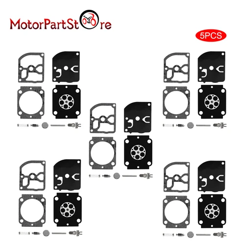 5 juegos de Kit de reconstrucción de reparación de carburador junta de diafragma para sopladores ZAMA RB-155 RB-164 Stihl BG66 BG86 C1M-S144 MS180 MS170