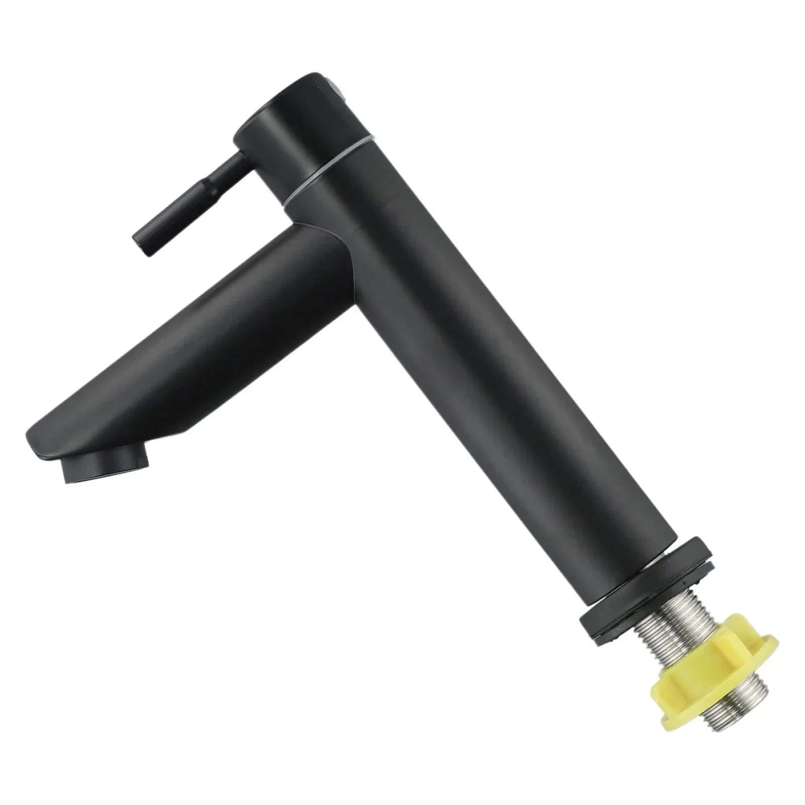 Black Bathroom Faucet Single Cold Kitchen Bathroom Mixer Sink Tap Stainless Steel Waterfall Tall Sink Single Cooling Tap