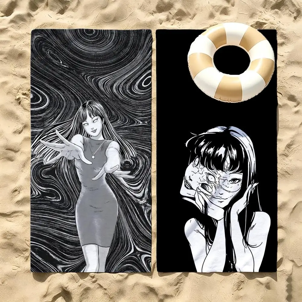 Manga Junji Ito Towel Microfiber beach towel, quick-dry, sand-free, ultra-fine fiber, super soft.