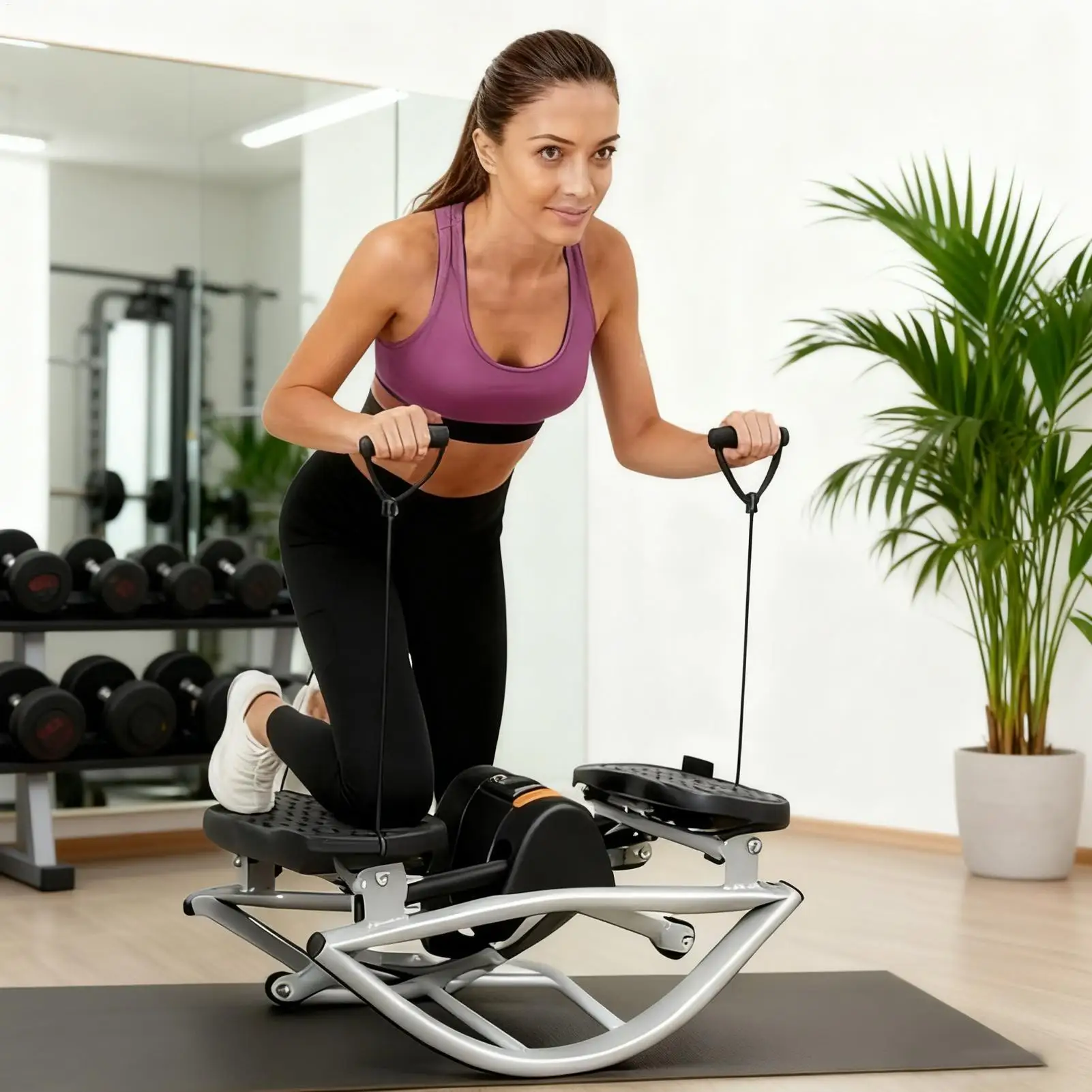 Equipo de ejercicio Rock Stepper, pasos laterales de bajo choque para casa, apartamento, dormitorio, oficina, gimnasio, piernas, Abs, glúteos, mujeres y hombres