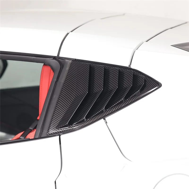 

For Corvette C8 2020-2023 Car Rear Side Window Louvers Air Vent Shades Cover Trim Spare Parts ABS Carbon Fiber-ABQF