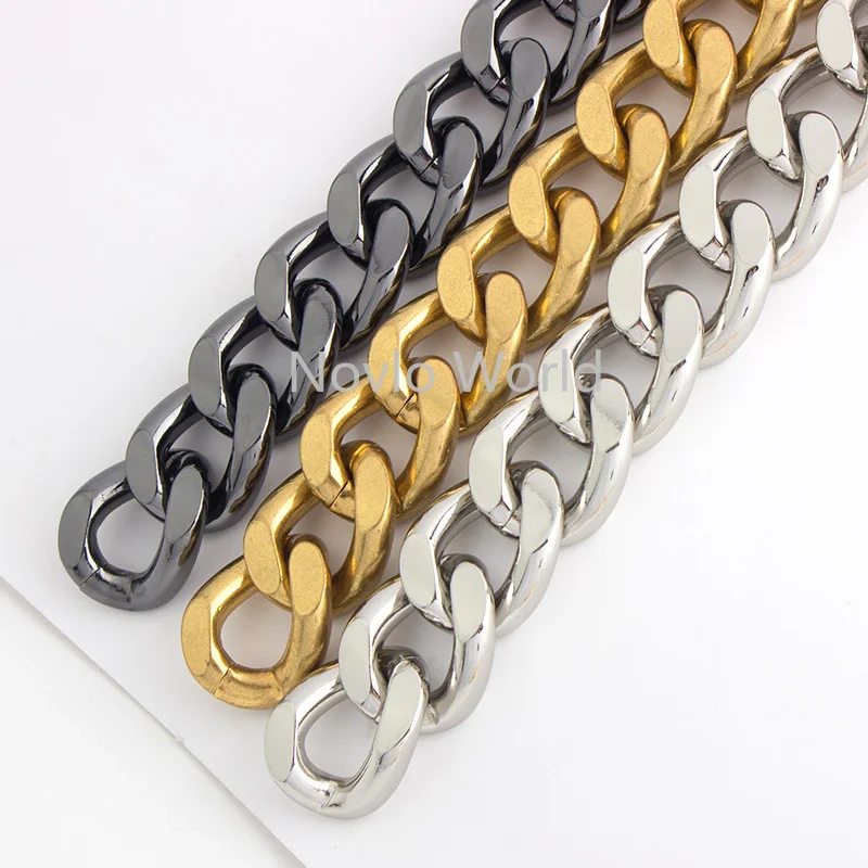 1-5 meters 22mm 6 colors K gold Light weight chain Straps for bags long shoulder strap chain