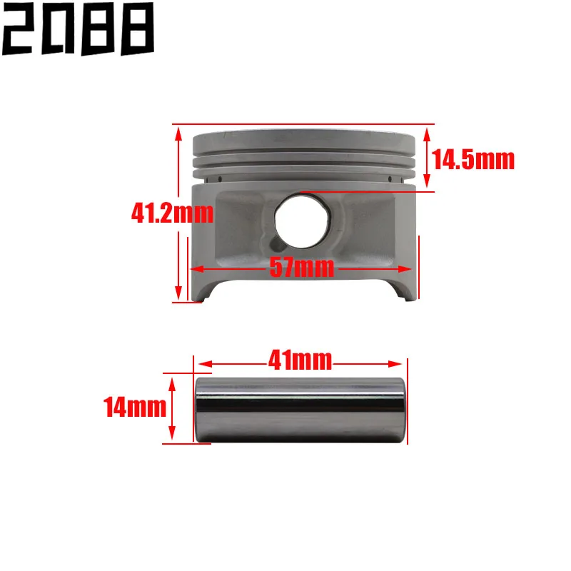 Silver STD 150cc for KEEWAY RKV150 RKS150 RKV RKS 148  Motorcycle Cylinder Piston Gasket Rebuild Kit