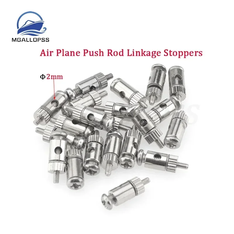 10pcs/ 20pcs RC Airplane Push Pull Rod Linkage Stoppers Servo Connectors D2.0mm Rod Servo Connection Rc Tools