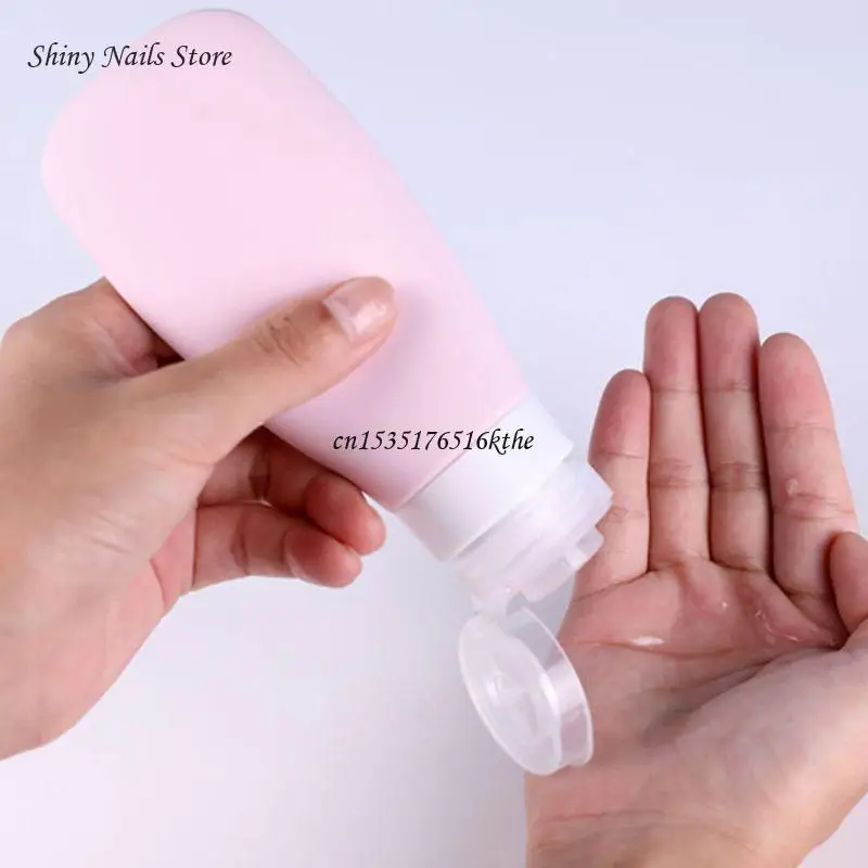 4Pcs Squeezeable Lotion Container Refillable Silicone Shampoo Empty Bottle Tubes Dropship