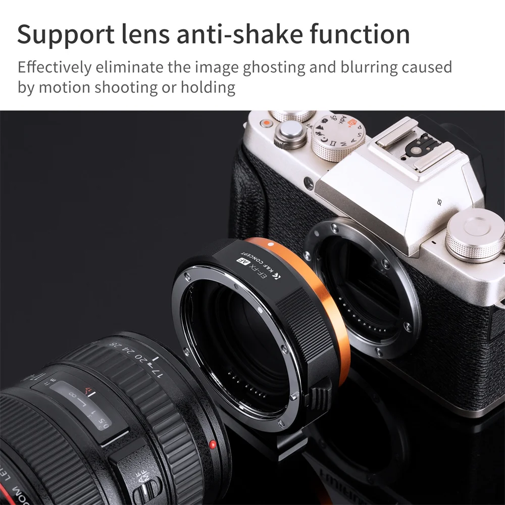 K&F Concept Auto Focus Lens Mount Adapter EF/EF-S to FX Electronic Lens Adapter for Canon EF EF-S Mount Lens to Fuji FX Cameras