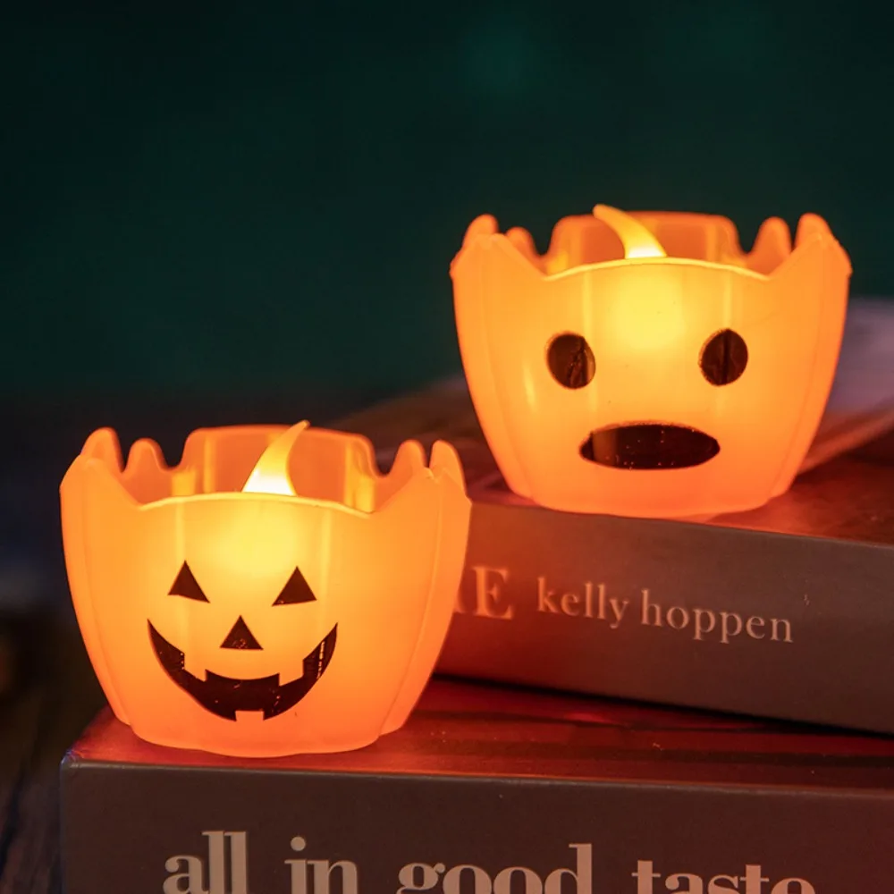 

LED Light Halloween Decorations LED Candle Night Lights Electronic Candle Halloween Pumpkin Candle Flameless Portable