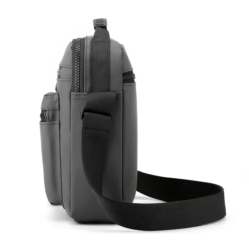 Bolso de un solo hombro de gran capacidad para hombre, mochila impermeable y resistente al desgaste, múltiples bolsillos para negocios