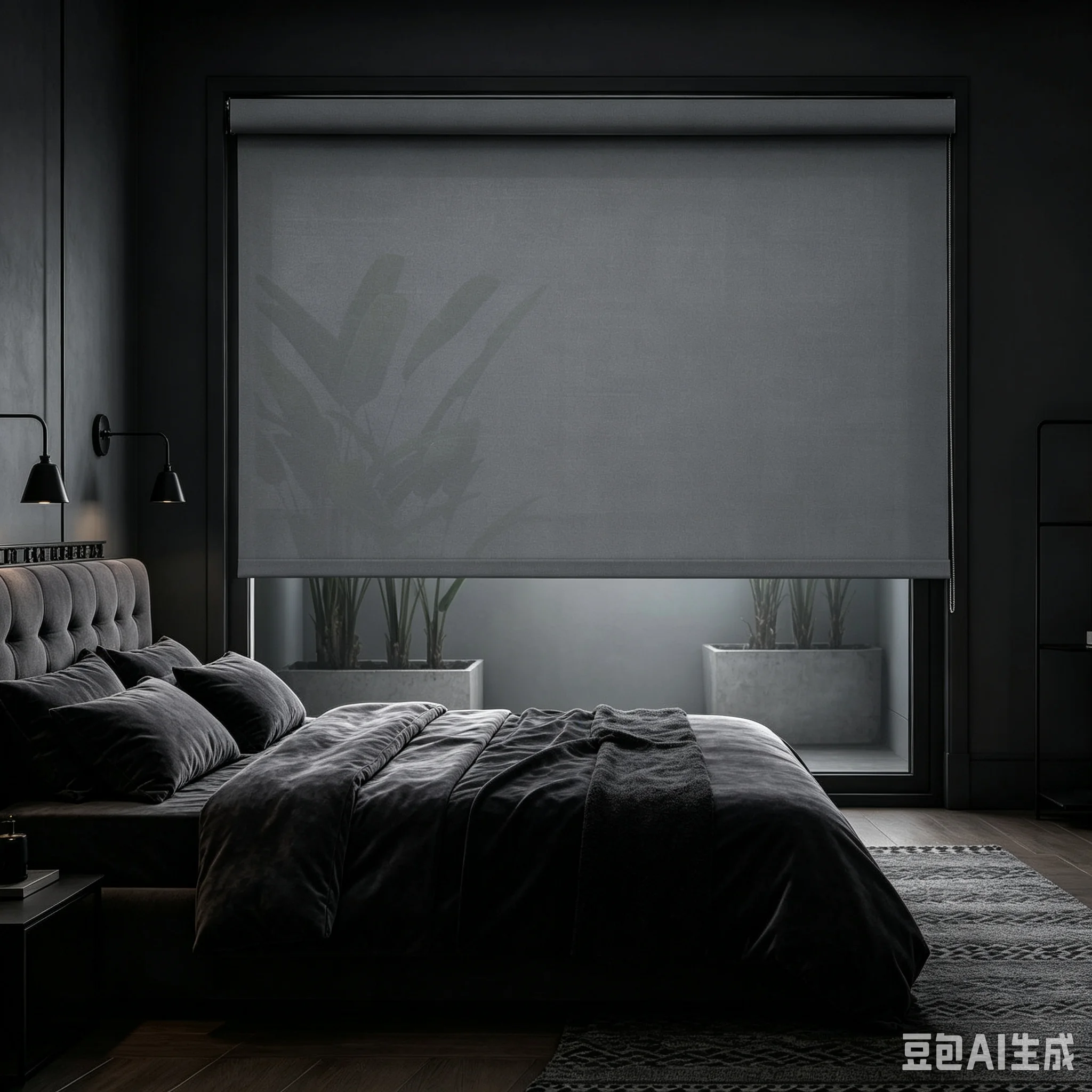 Waterproof Cordless Roller Blinds Custom Cord Free Window Shades Light Control Privacy Blinds for Bathroom Shower Window