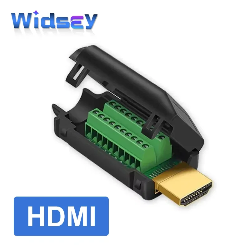 HDMI Solder-free Plug Male Head Connector Keystone HDMI-compatible V2.0 Welding Female Connectors 4K HD Line Repair DIY Adapter