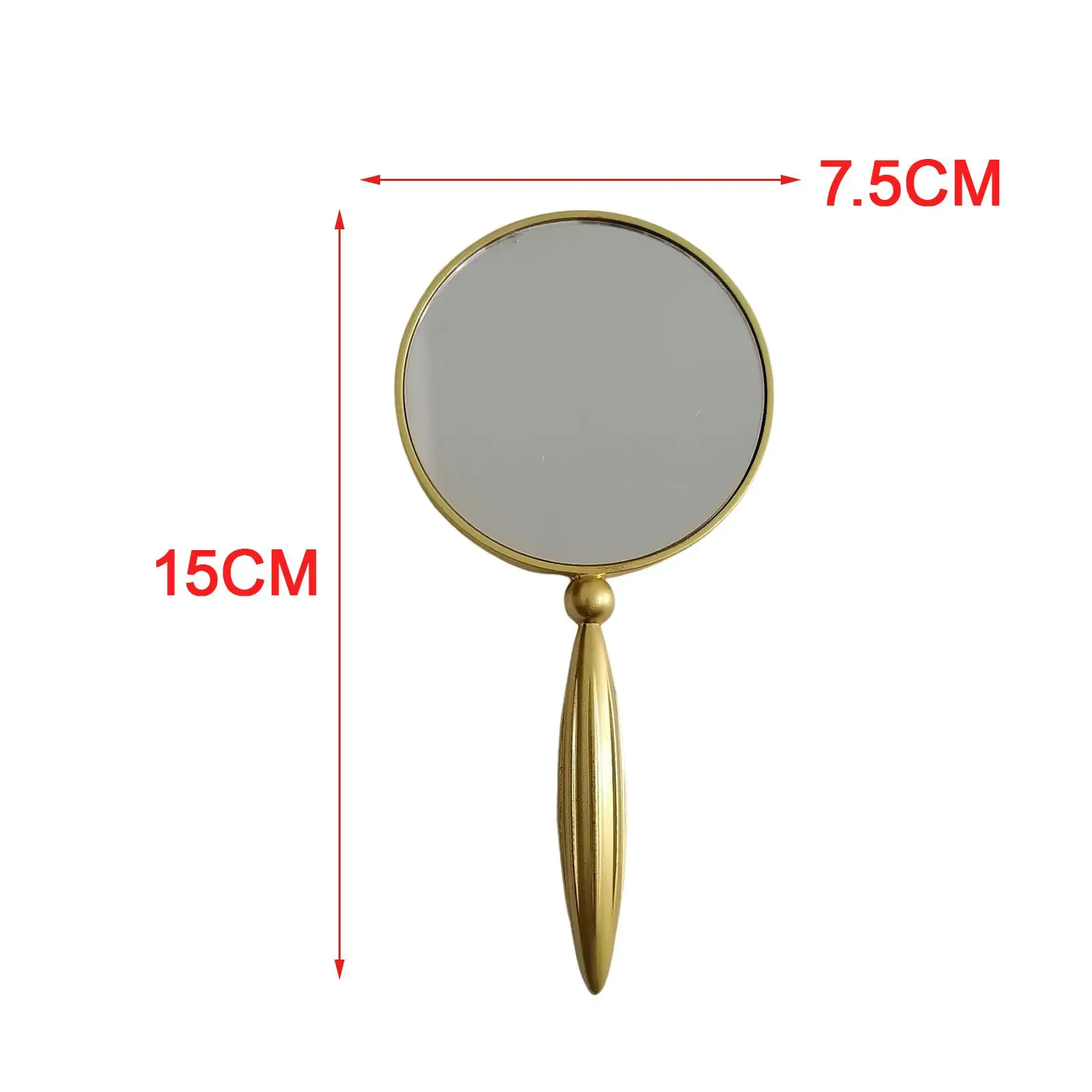 Retro Style Handheld Mirror Hand Held Large Viewing Beauty Salon Cosmetic