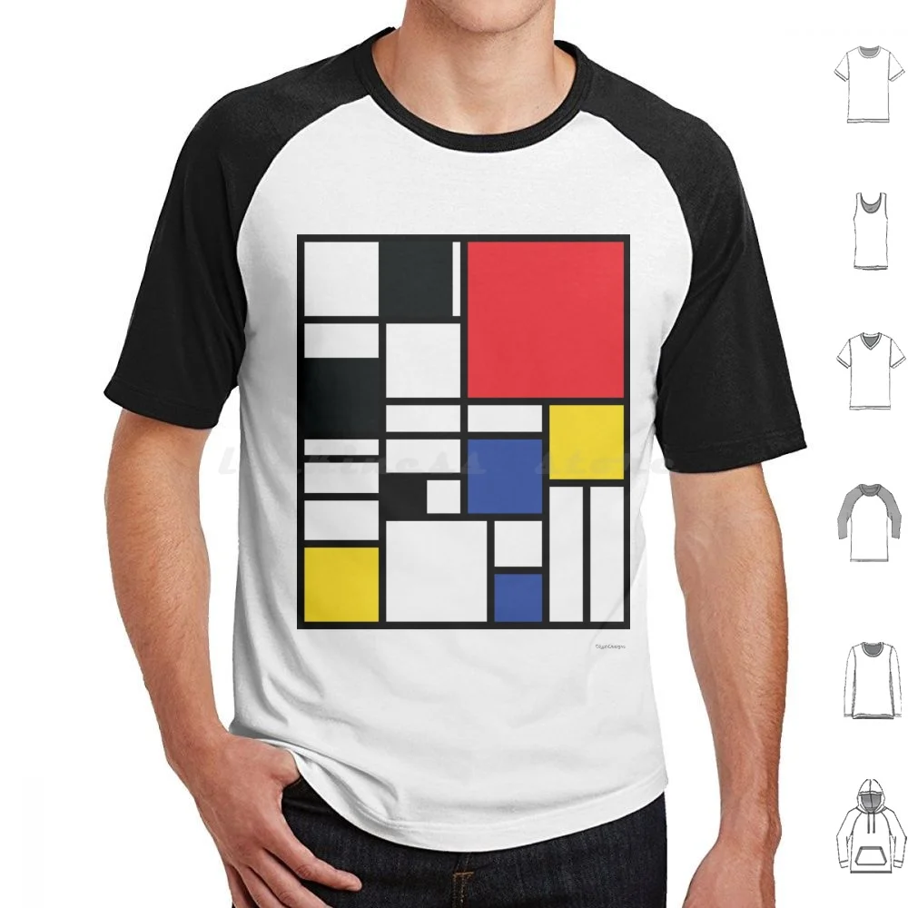 De Stijl #1 T Shirt Cotton Men Women DIY Print De Stijl Dutch Style Mondrian Piet Mondrian Modern Cool Primary Colors