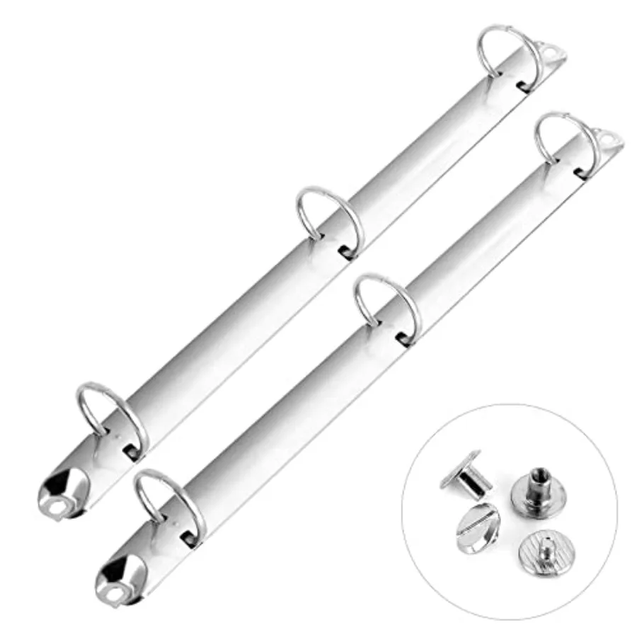 2 Pieces Letter Size Ring Binder Mechanism Replacement Kit 3Ring Metal Binder Mechanisms Loose Leaf Binding Spines Combs for Bi