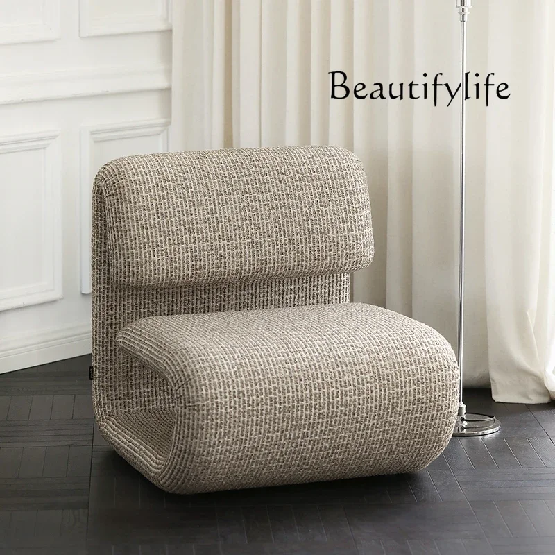 

Nordic French cream retro style leisure chair fabric single sofa creative and comfortable
