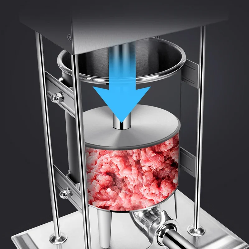 Machine à farcir les saucisses commerciale, appareil vertical en acier inoxydable, remplissage d'aliments pour hot-dog, 15L, 110V, 220V