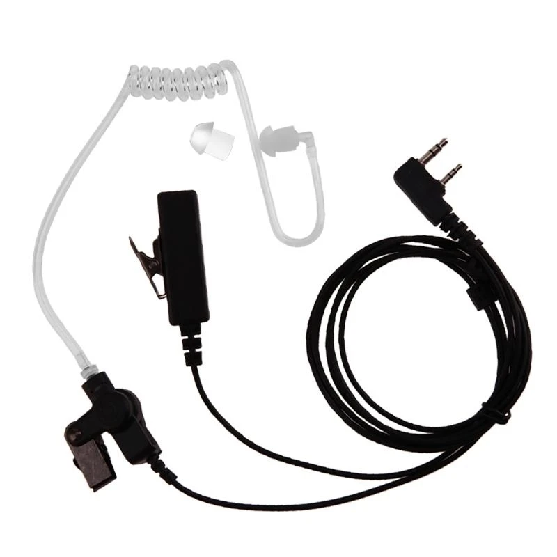 2 Pin PTT MIC Earpiece for Kenwood TYT UV5R, UV5RA, UV5RB, Greater Than 10km
