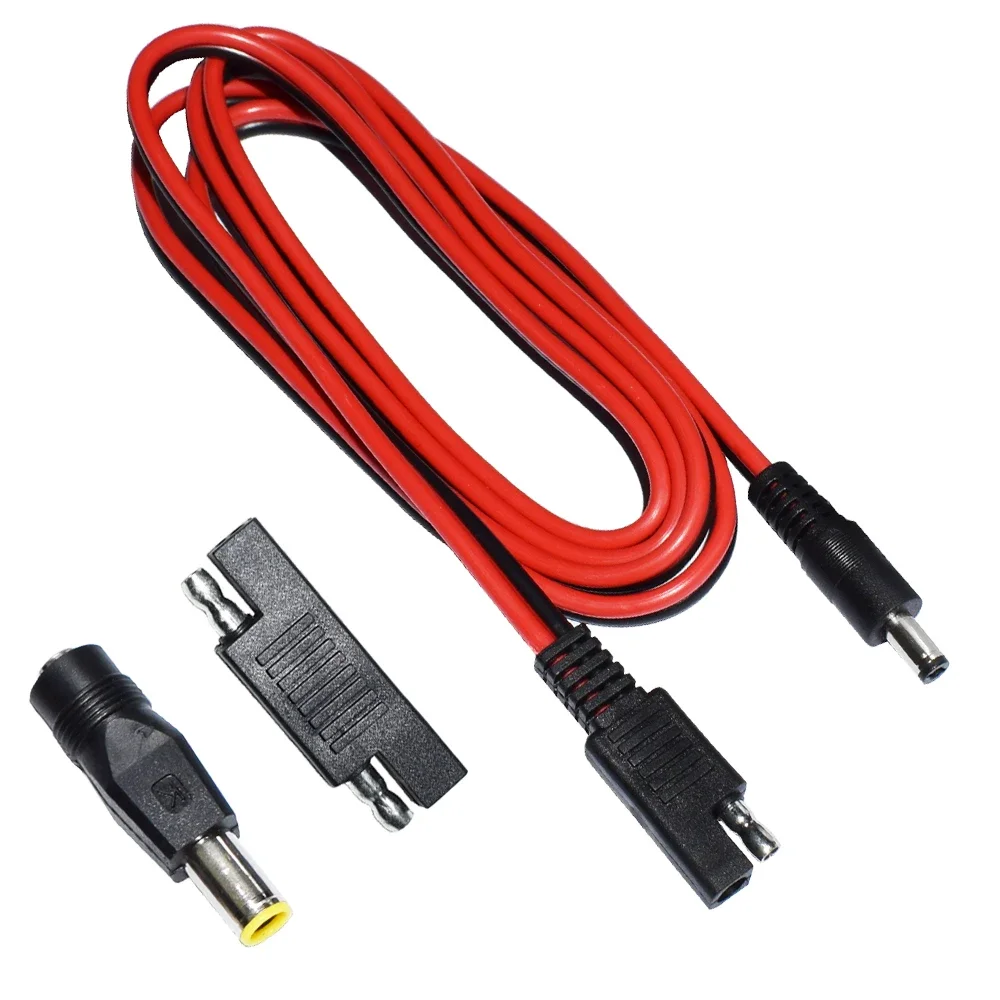 

DIY 16AWG 150CM SAE Plug to DC5521 Female Cable with SAE Polarity Reverse DC7955 Adapter for Automotive Motorcycles Solar Panel