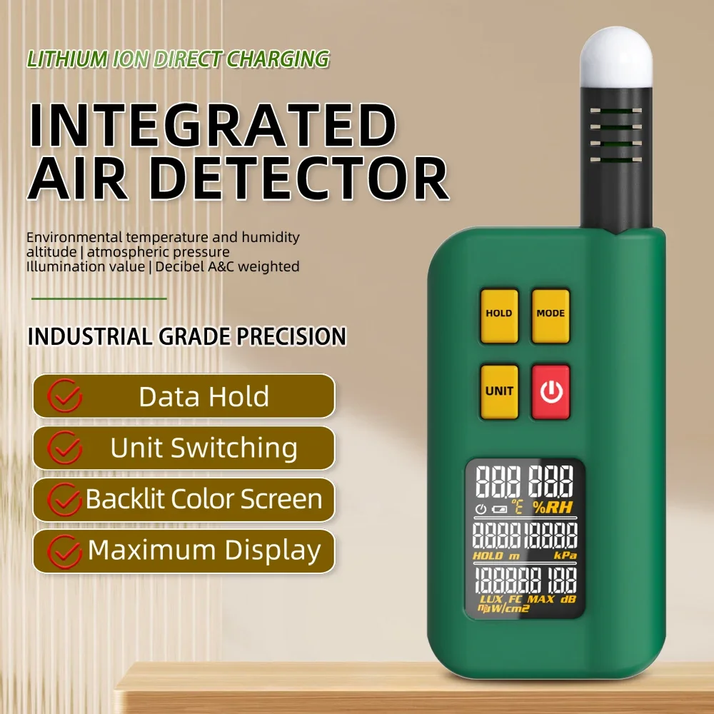 BSIDE GX1 Integrated Environment Detector Lux Noise Meter Hygrometer Thermometer Barometric Pressure Value Altitude Test