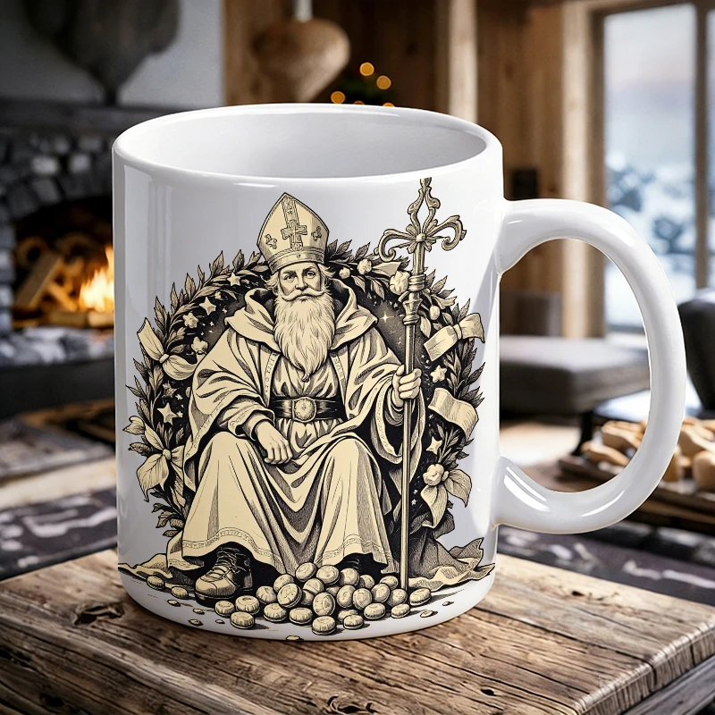

2026 Fashion NEW Mug Coffee Cup Ceramic Cup Ecclesiastical Enigma A Timeless Clergyman's TaleSt. Nicholas Day mug