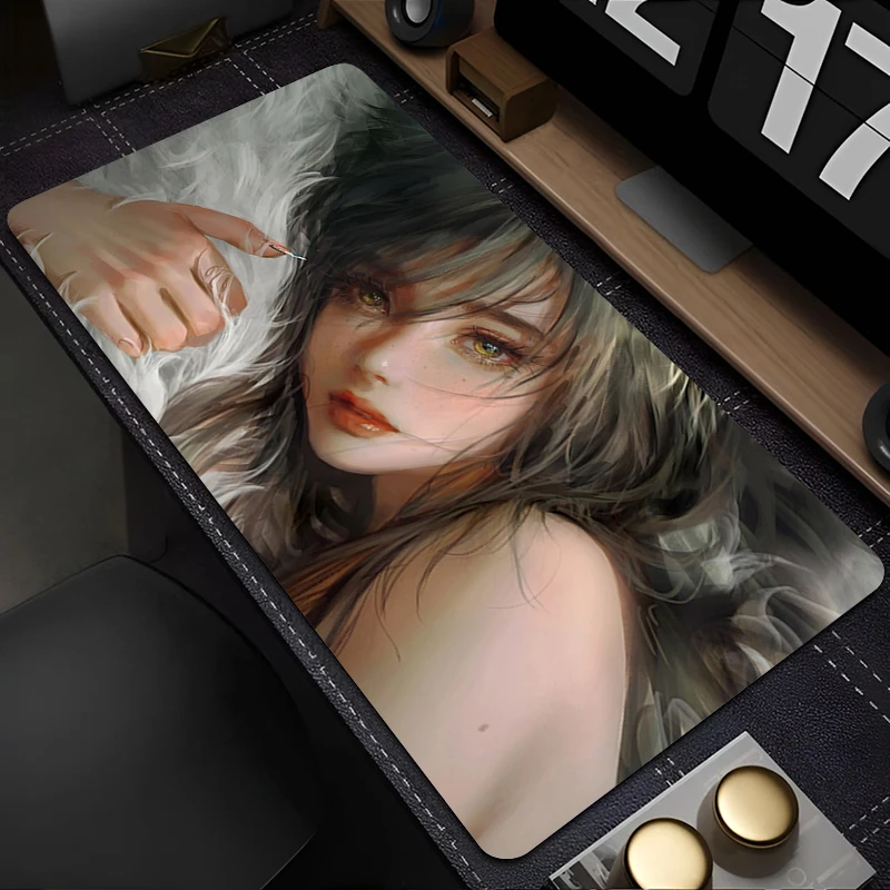 

Mousepad Anime Mouse Pad Gaming Accessories Office Keyboard Pad Large Desk Mat PC L-league Of Legends Ahri Rubber Extended Pad