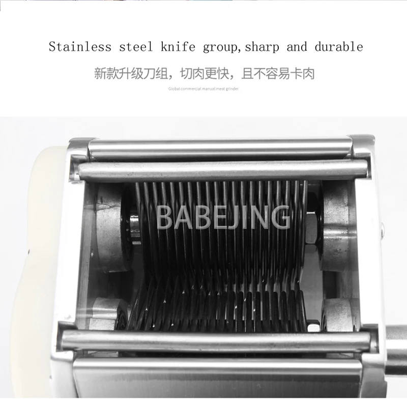 Kommerzieller handbetriebener Fleischschneider, Gemüseschneider, multifunktionaler kleiner Schweinefleischwürfel