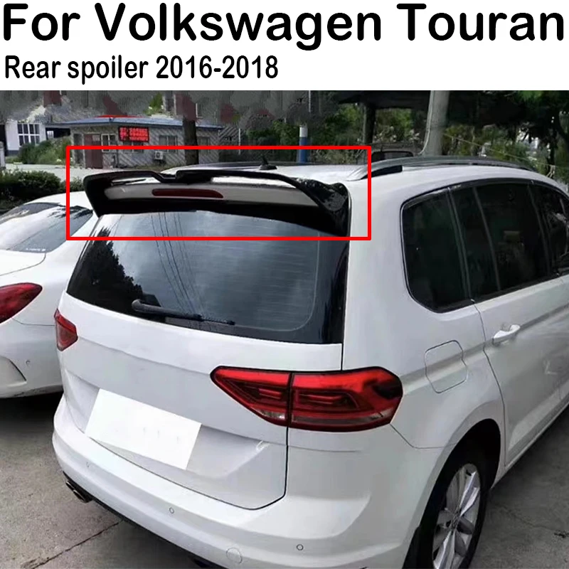 For 2016 2017 2018 Volkswagen Touran Spoiler High Quality ABS Unpainted Car Rear Wing Spoiler Tail Fin Cover Decoration