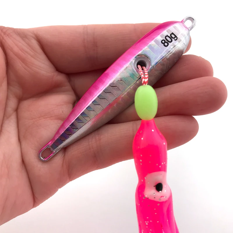 OBSESSION J25 Inchiku Squid Lure Metal Slow Jig Bait Head Skirts Hook 40g-200g Sinking Saltwater Sea Fishing Spinning Jig Lures