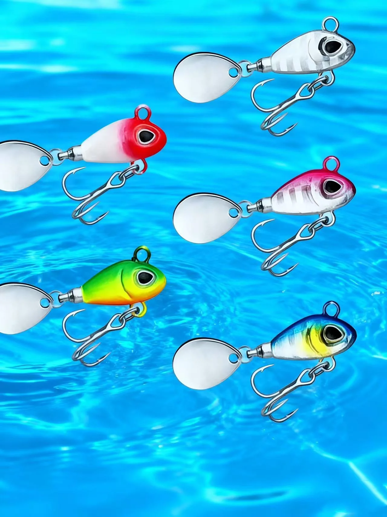 

1pcs Sinking Metal Jig VIB Rotating Tail Double Snail Design, Artificial Bait, Hard Bait 5g 20g Bait