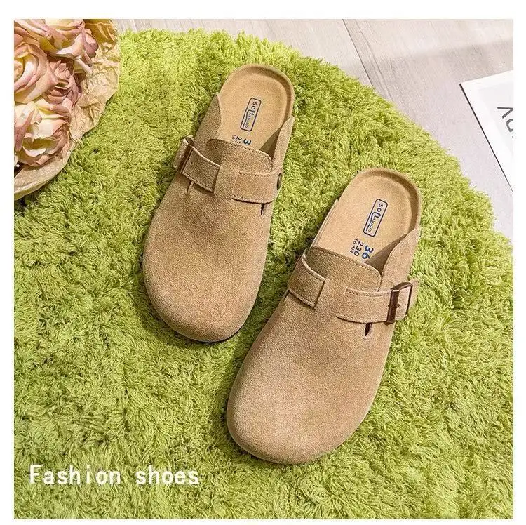 

2026 New Indoor/Outdoor Slippers Non-Slip Suede Slippers Unisex Sandals Spring/Fall Rubber Thick-Sole Footwear