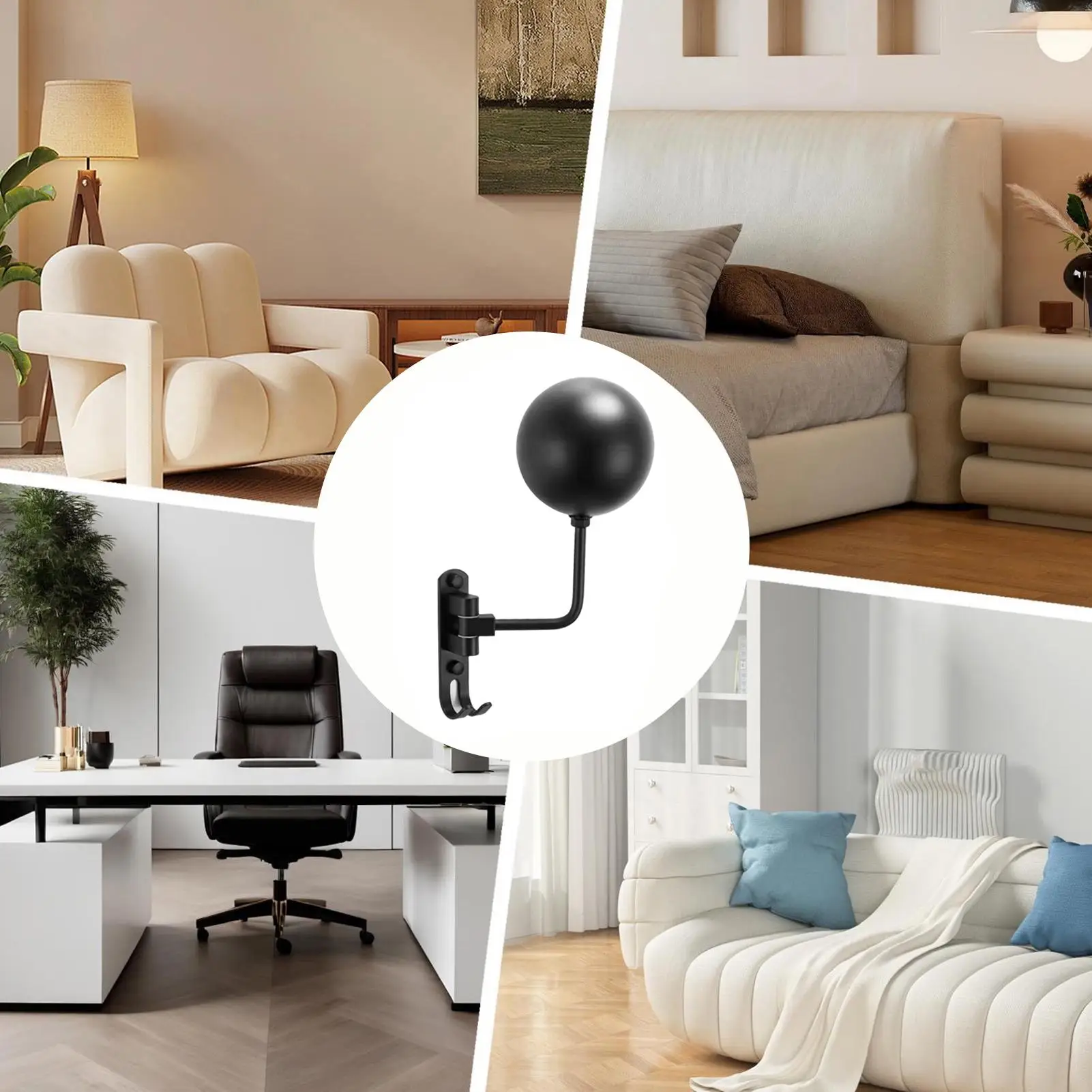 

Motorcycle Helmet Rack Adjustable Wall-Mounted Display Hook Motorcycle Helmet Stand For Home Bedrooms Living Room Garage Gear