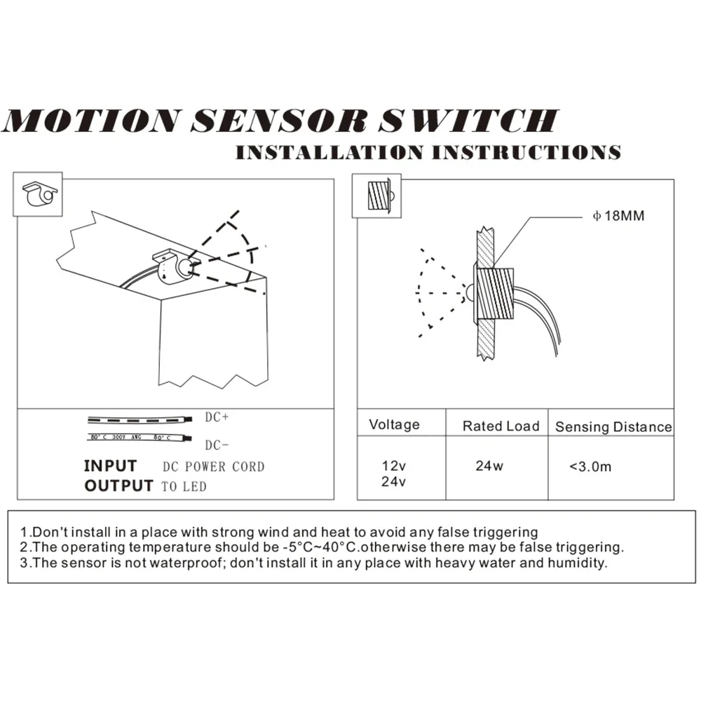 12V IR Motion sensor Light switch Motion Sensor Movement Detector Lamp Switch Smart LED Closet Cabinet light/Wardrobe lamp