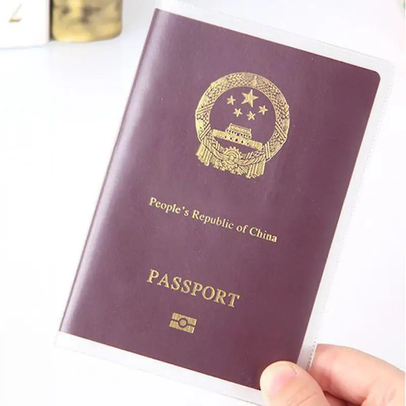6PCS Passport Protective Cover Transparent Frosted, PVC Material Waterproof Document Case