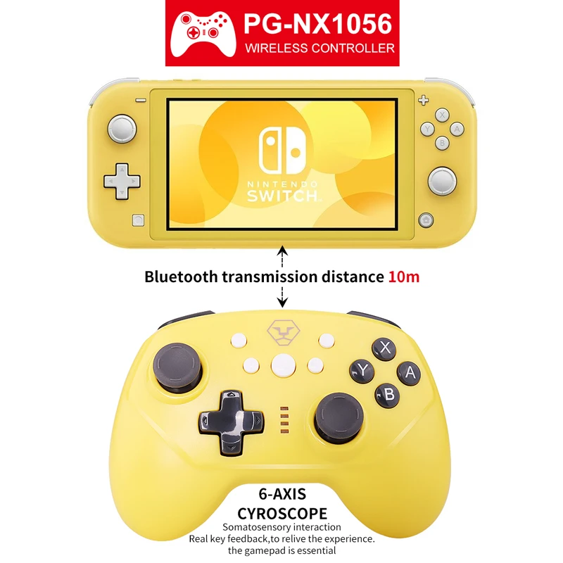 Wireless Support Bluetooth Gamepad Compatible for Nintendo Switch Pro Dualshock Turbo with 6-Axis Joysticks Controller