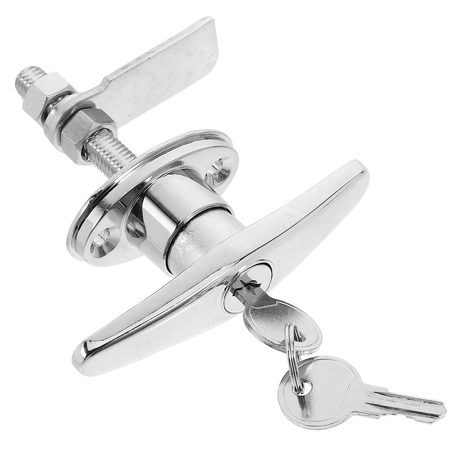 

T Shaped Handle Set Metal Door For Barn Garage Sliding Gates Cabinet Drawer Lock With Keys T Handle Lock For Door Gate