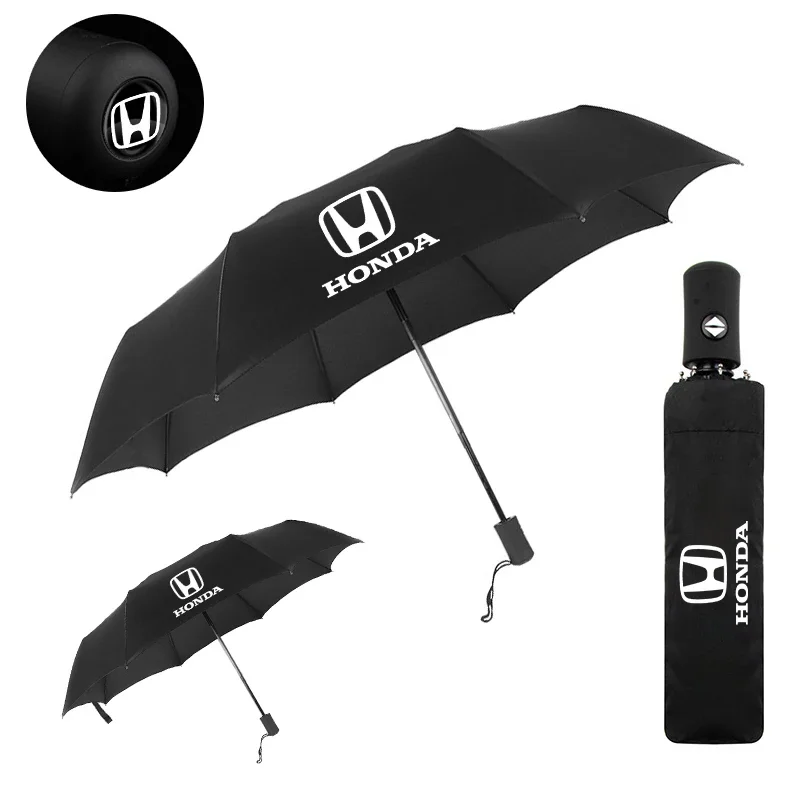 Wind Resistant Fully-Automatic Rain Gift Parasol Travel Car Umbrella For Honda Mugen Power Civic Accords CRV Hrv Jazz CBR VTX