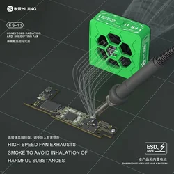MIJING FS-11 Honeycomb Cooling and Solidification Fan Dual UV Beads High Power Efficient Maintenance Tools Suction Exhaust Air