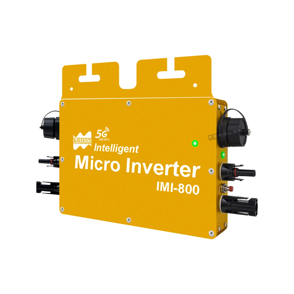 800W MPPT Intelligent Solar Inverter IP65 WiFi DC 22-50V On Grid 120V 230V APP Connected Micro Converter Invensor Residential