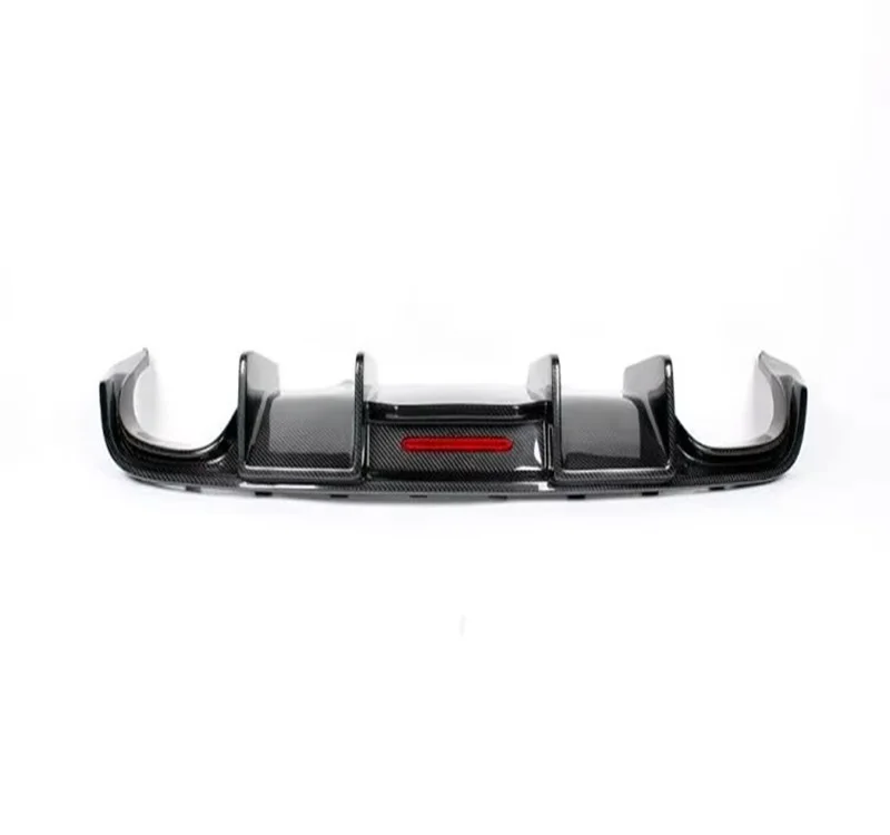 

Car A5 S5 B8 Real Carbon Fiber Diffuser 2 4 Door Rear Bumper Splitter Lip with Light for Audi A5 S5 B8 2008 2009 2010 2011