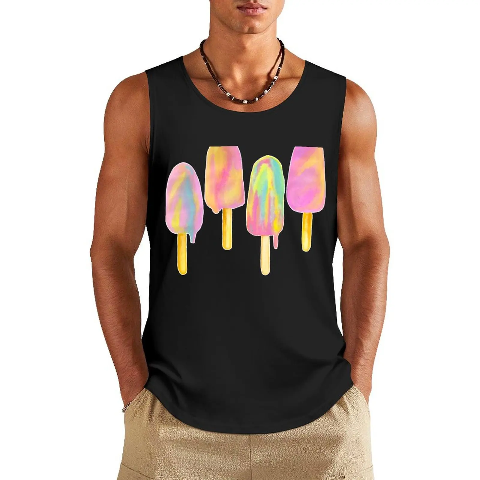 Rainbow Paddlepop - By Merrin Dorothy Tank Top sleeveless jackets anime top T-shirt men