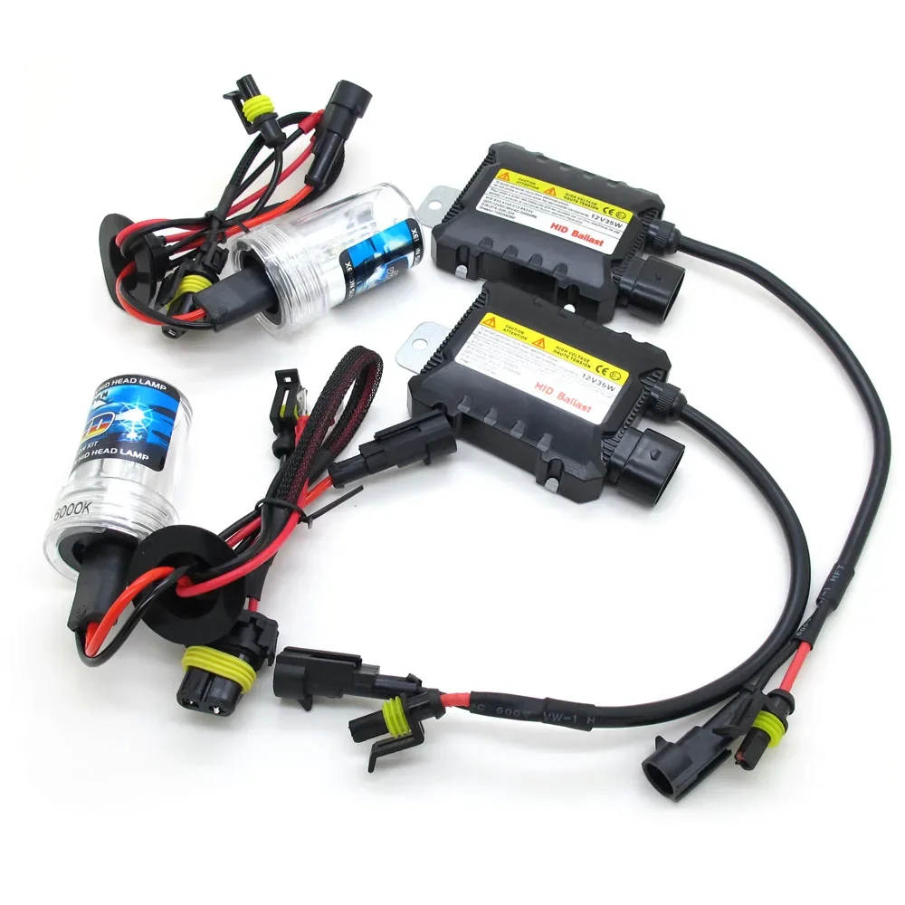 New 35W 55W H1 H3 H7 H11 9005 9006 HID Xenon Light Car Headliamp Kit 4300K 6000K With Slim Ballast