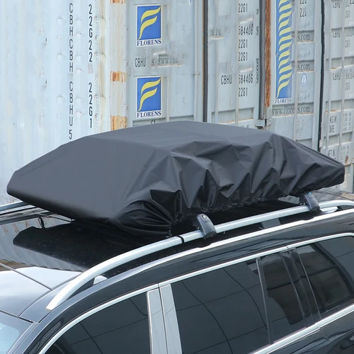 Imagen 2 del producto Cubierta para portaequipajes de techo de coche de varios tamaños, tela Oxford 210D, bolsa de viaje para techo de coche, cubierta impermeable para lluvia, cubiertas de carga para equipaje todoterreno SUV