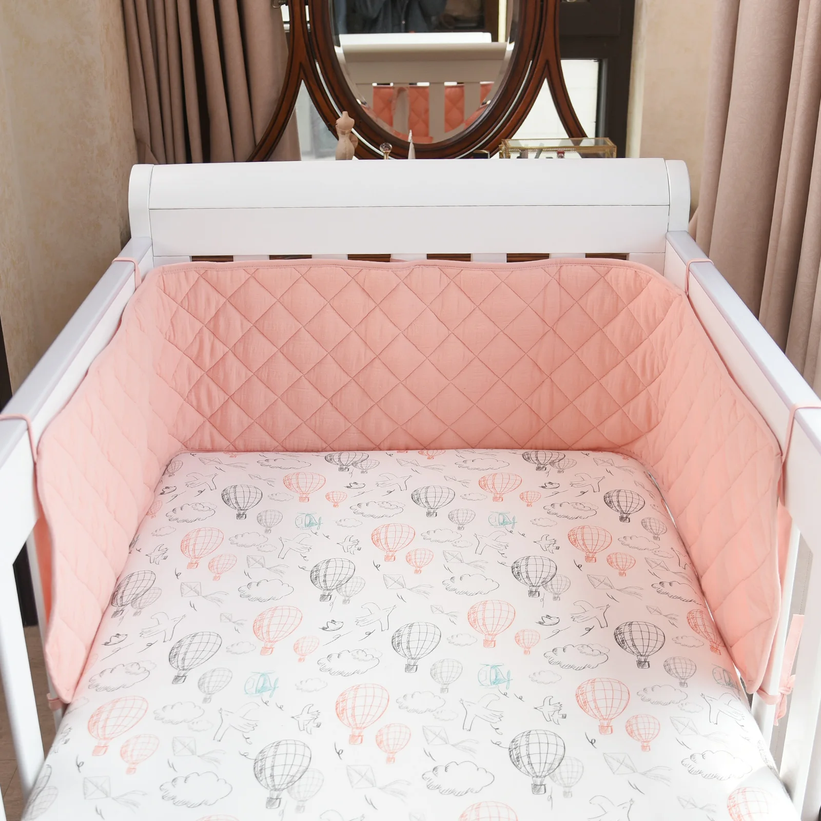 Crib girth reversible crape crape girth