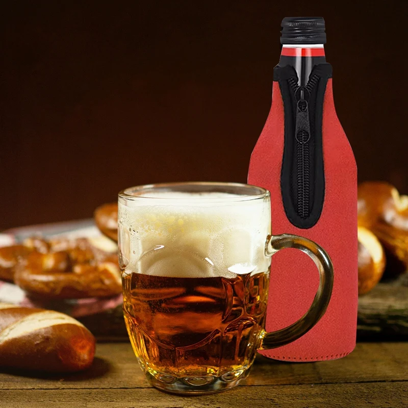 غطاء نيوبرين لزجاجة البيرة ، غطاء معزول للحفاظ على المشروبات باردة ، 4 عبوات