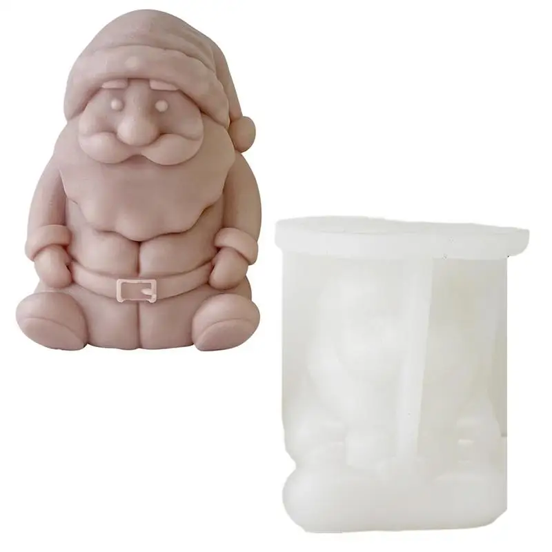 Silicone Candle Mold 3D Cartoon Doll Epoxy Resin Casting Molds Candle Silicone Molds Christmas Dwarf Mold Wax Molds For Candle