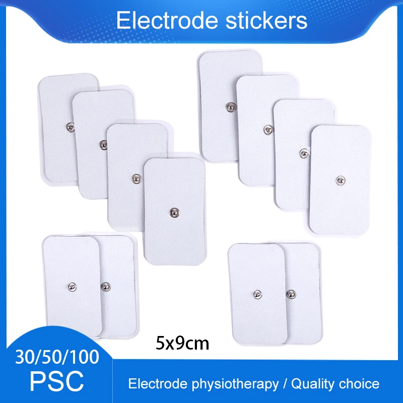 

30/50/100pcs Adhesive Electrode Pads Patch Self Adhesive Tens Square Digital Electric Muscle Stimulator Machine Massager Sticker