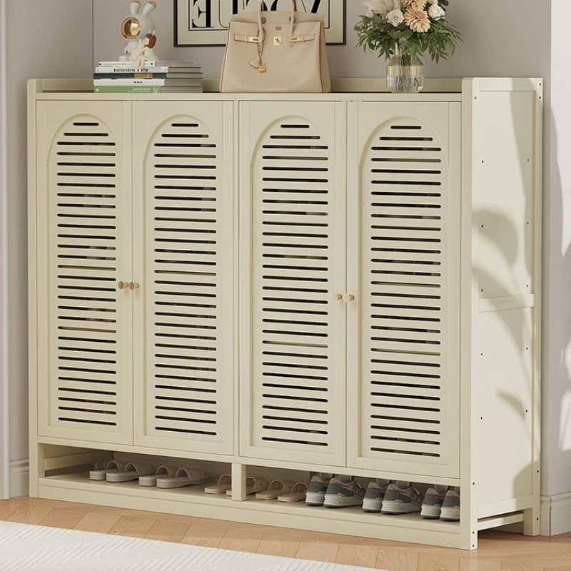 

cream wind Multi-layer shoe racks entrance home large-capacity corridors shoe cabinets breathable storage zapatero Furniture